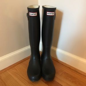 HUNTER Original Tall Matte Black Rain boots